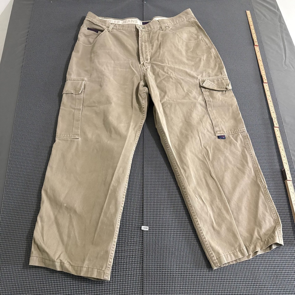 Tommy Jeans Mens Tan Cargo Pants Size 38/30 Tommy Hilfiger Logo Patch